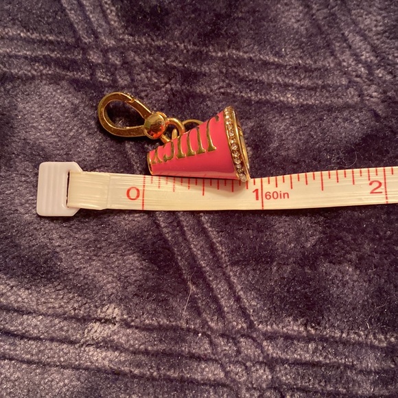Vintage juicy couture pink and gold rhinestone megaphone charm - Picture 3 of 5